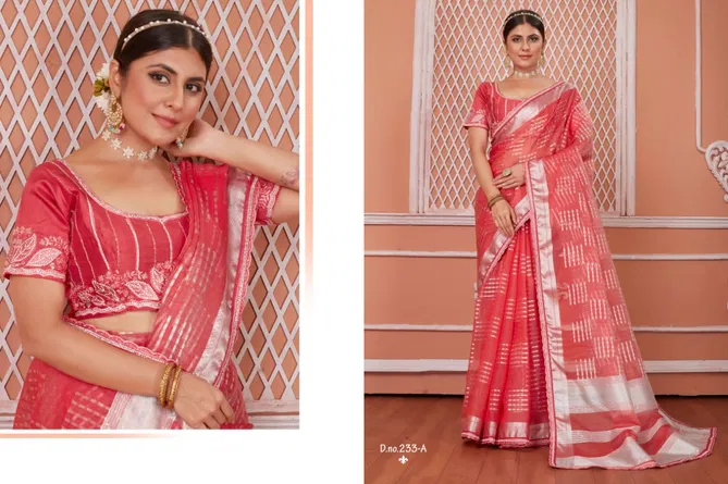 Sumitra 233 A To F Nylon Lining Designer Saree Wholesale In India